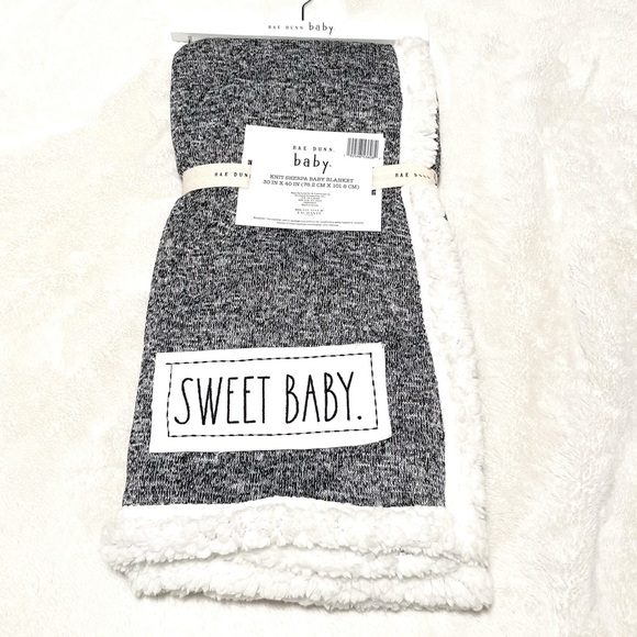 🆕Rae Dunn SWEET BABY Sherpa Baby Blanket - Picture 3 of 8
